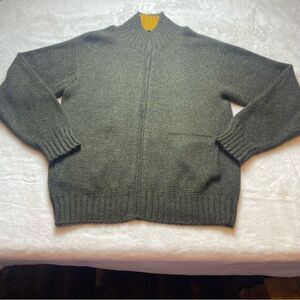 La Domenica La Casa De La Llama Brown Knit Wool Cardigan